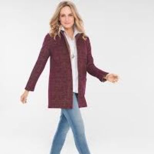 CHICO’S Shine Jacket in Merlot size 4 ( XL-XXL)